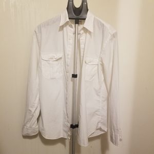 J. Crew white long sleeve mens dress shirt